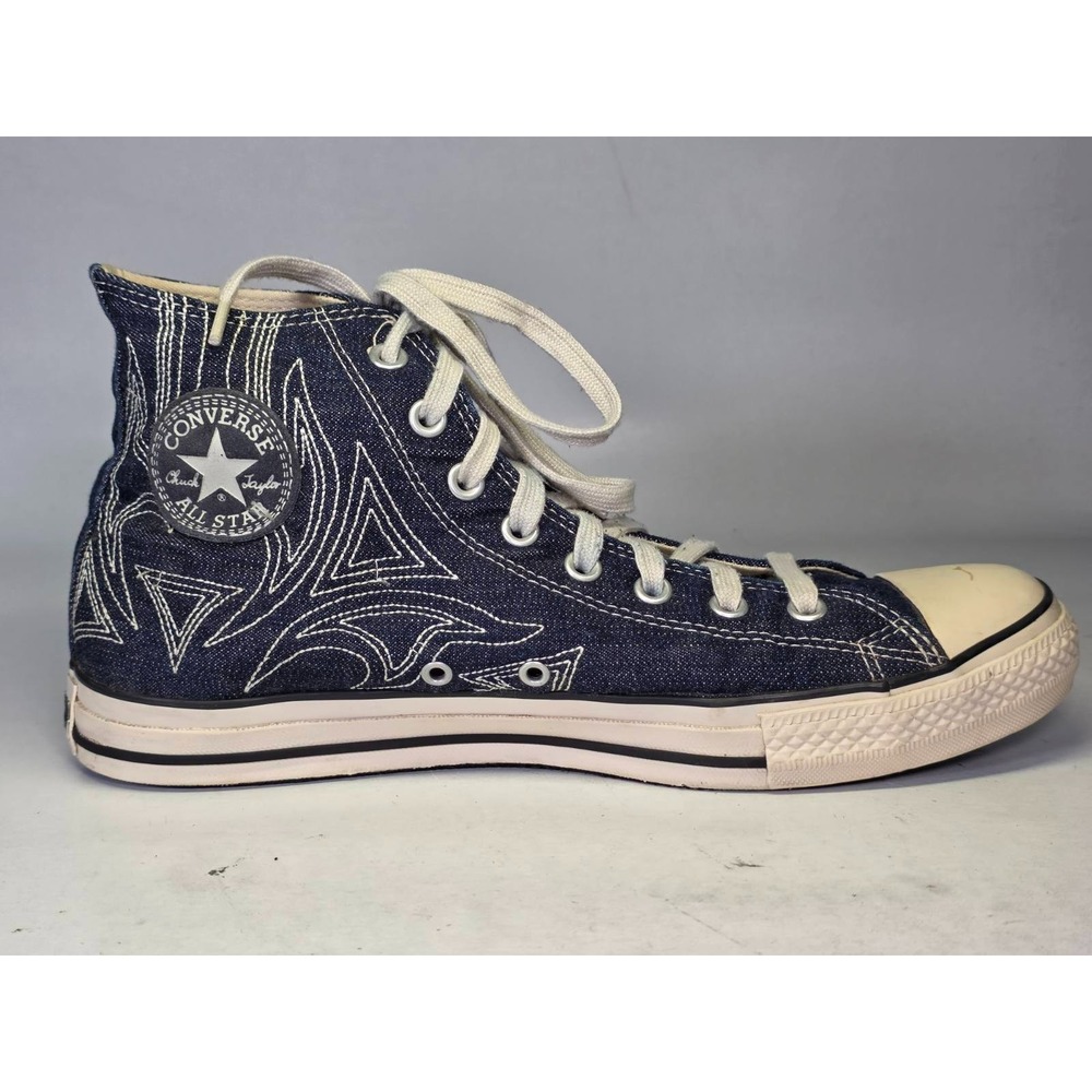 Converse Chuck Taylor All‎ Star Men's Sneakers Size 11 Women's 13 Navy Denim Y2K - Picture 1 of 15